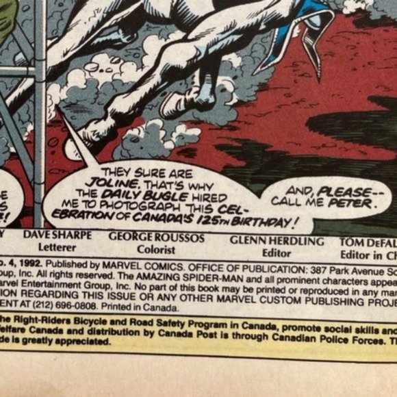 SpiderMan 1992 vintage Chaos in Calgary comic book Marvel Canada - Picture 5 of 11